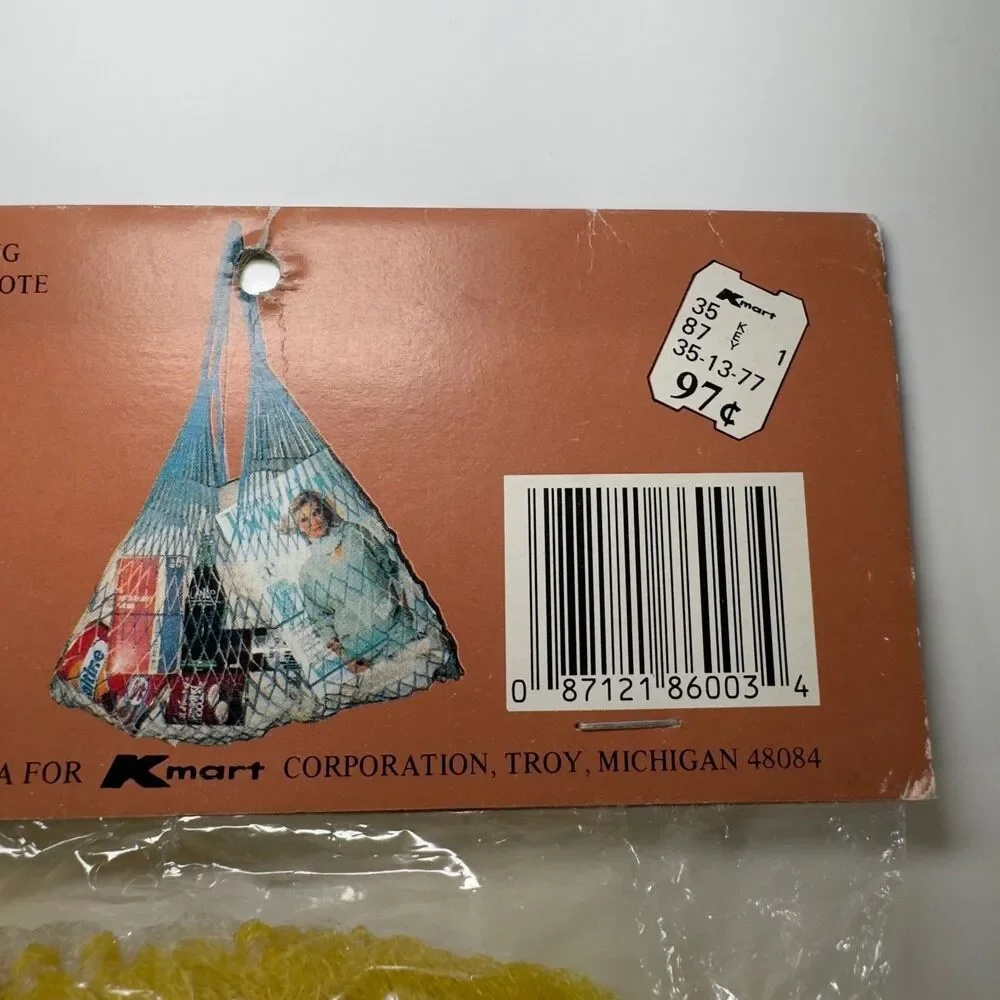 Vintage Kmart Polyethylene String Multi-Purpose Net Tote Bag NOS Movie Prop NEW